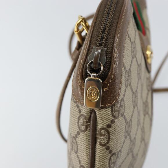 GUCCI GG Supreme Web Sherry Line Shoulder Bag PVC Beige 904 02 047 Auth hk2990 - Picture 9 of 16